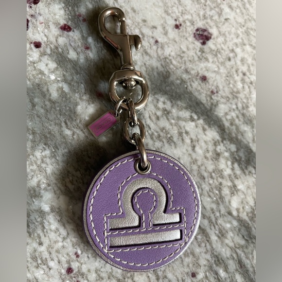 Coach Libra Keychain Zodiac Horoscope Keychain - Picture 1 of 2